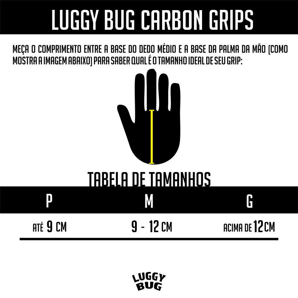 Tabela de Tamanhos - Luggy Bug Carbon Grips