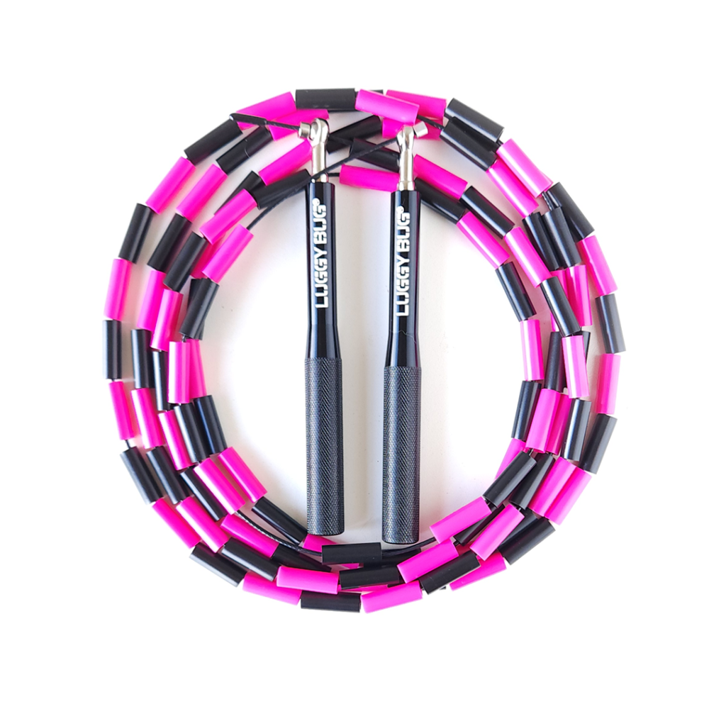 Corda de Pular Segmentada - Crossover Rope Preta e Rosa - Luggy Bug