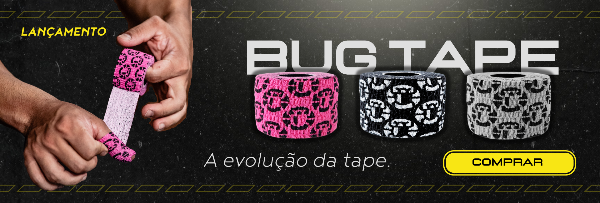 Banner Lançamento Bug Tape - Luggy Bug